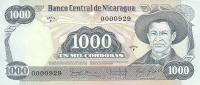 p143 from Nicaragua: 1000 Cordobas from 1984