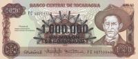 p164a from Nicaragua: 1000000 Cordobas from 1990