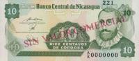 p169s from Nicaragua: 10 Centavos from 1991