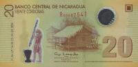 Gallery image for Nicaragua p202r1: 20 Cordobas