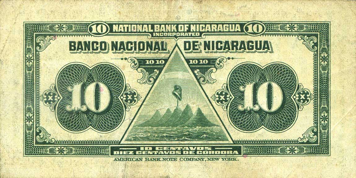 Back of Nicaragua p85b: 10 Centavos from 1937