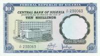 p11a from Nigeria: 10 Shillings from 1968