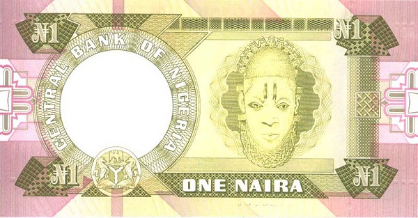 Back of Nigeria p23b: 1 Naira from 1984