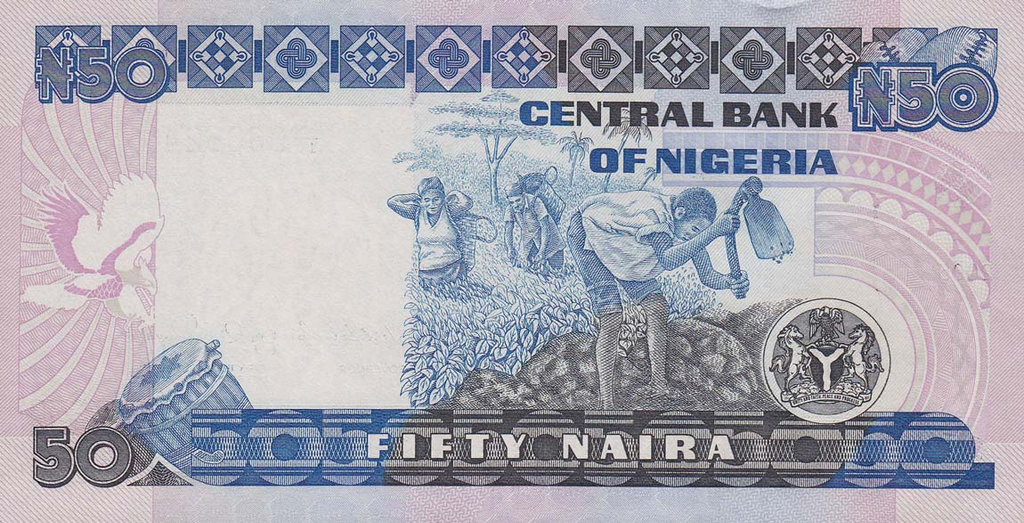 Back of Nigeria p27f: 50 Naira from 2005