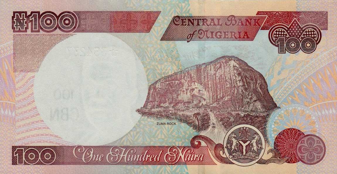 Back of Nigeria p28c: 100 Naira from 2001