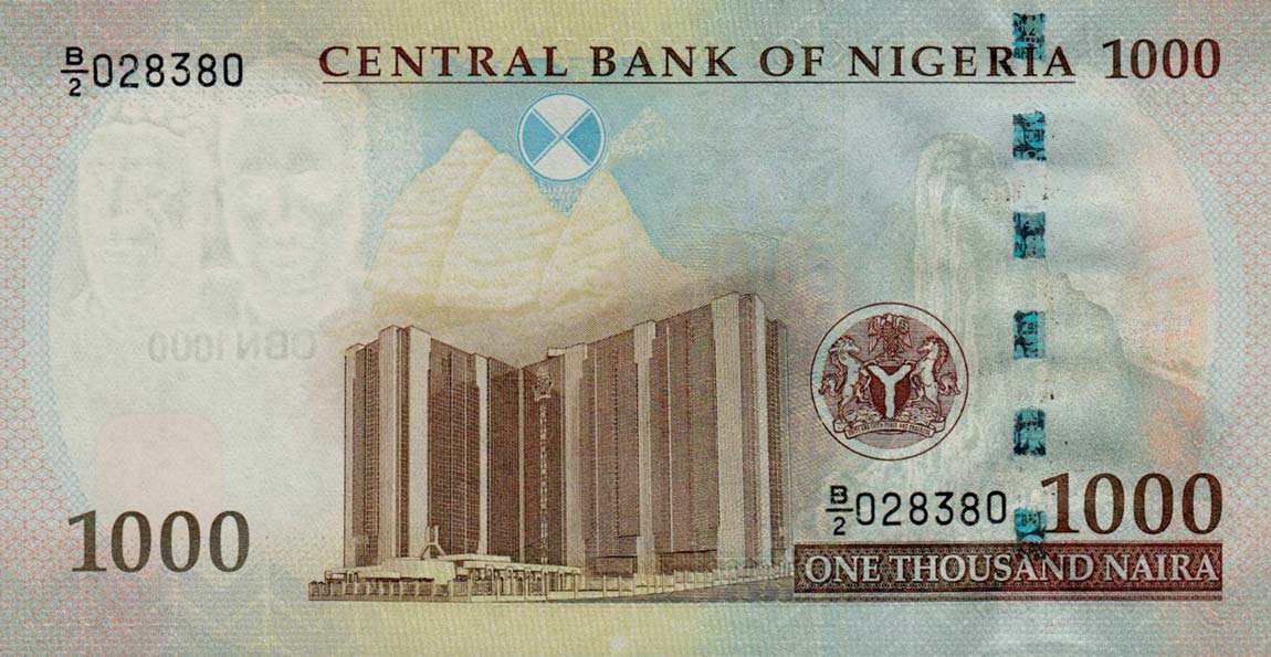 Back of Nigeria p36a: 1000 Naira from 2005
