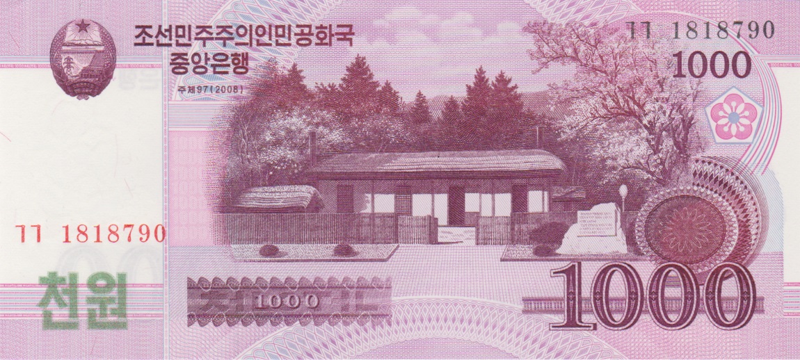 Front of Korea, North p64a: 1000 Won from 2002