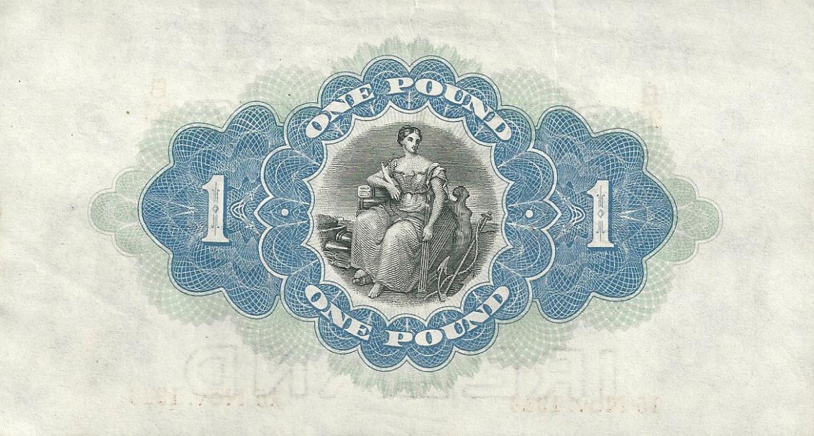 Back of Northern Ireland p55b: 1 Pound from 1942