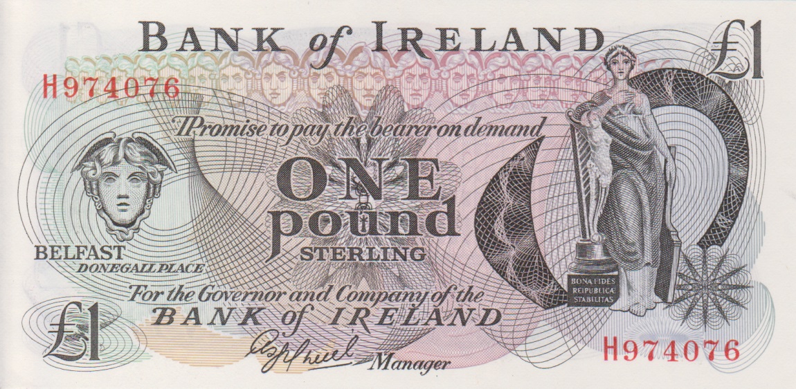 Front of Northern Ireland p65a: 1 Pound from 1980