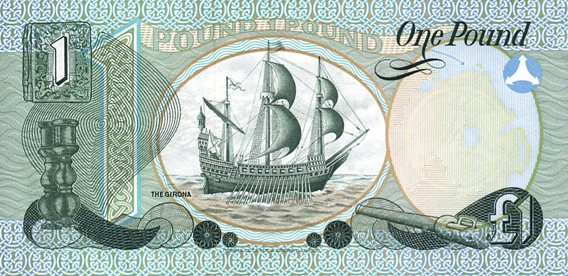 Back of Northern Ireland p247b: 1 Pound from 1979