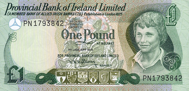 Front of Northern Ireland p247b: 1 Pound from 1979