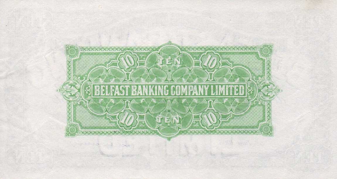 Back of Northern Ireland p128c: 10 Pounds from 1963