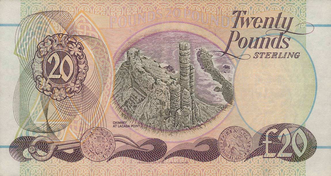 Back of Northern Ireland p133b: 20 Pounds from 1996