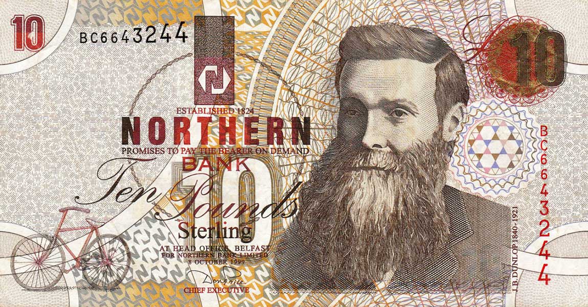 Front of Northern Ireland p205a: 10 Pounds from 2004
