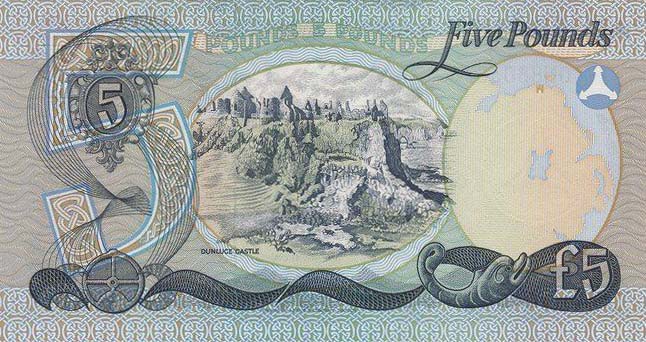 Back of Northern Ireland p2b: 5 Pounds from 1983