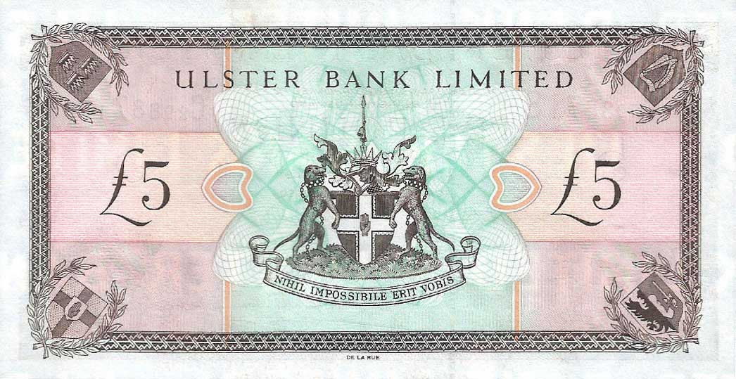 Back of Northern Ireland p335c: 5 Pounds from 2001