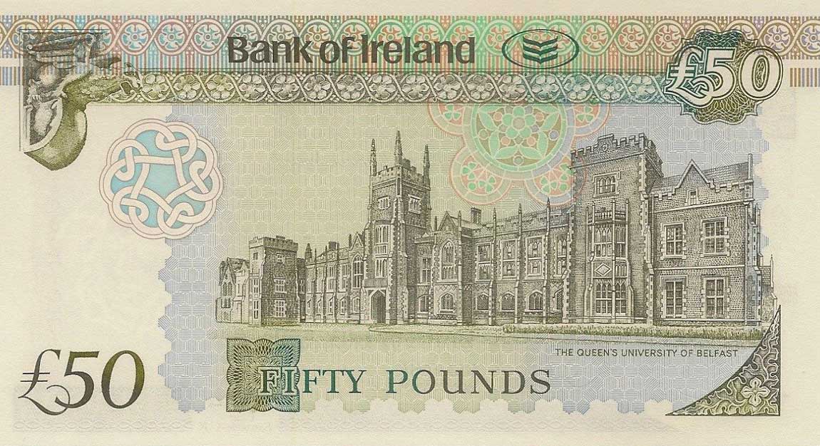 Back of Northern Ireland p81r: 50 Pounds from 2004