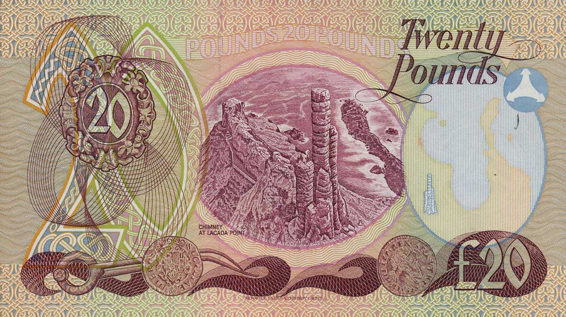 Back of Northern Ireland p8b: 20 Pounds from 1987