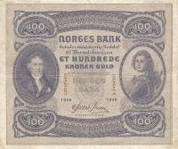 p10c from Norway: 100 Kroner from 1935