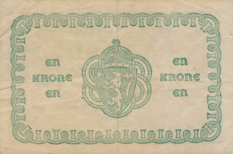 Back of Norway p13a: 1 Krone from 1917