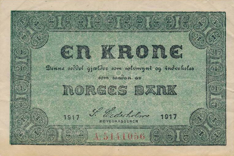 Front of Norway p13a: 1 Krone from 1917