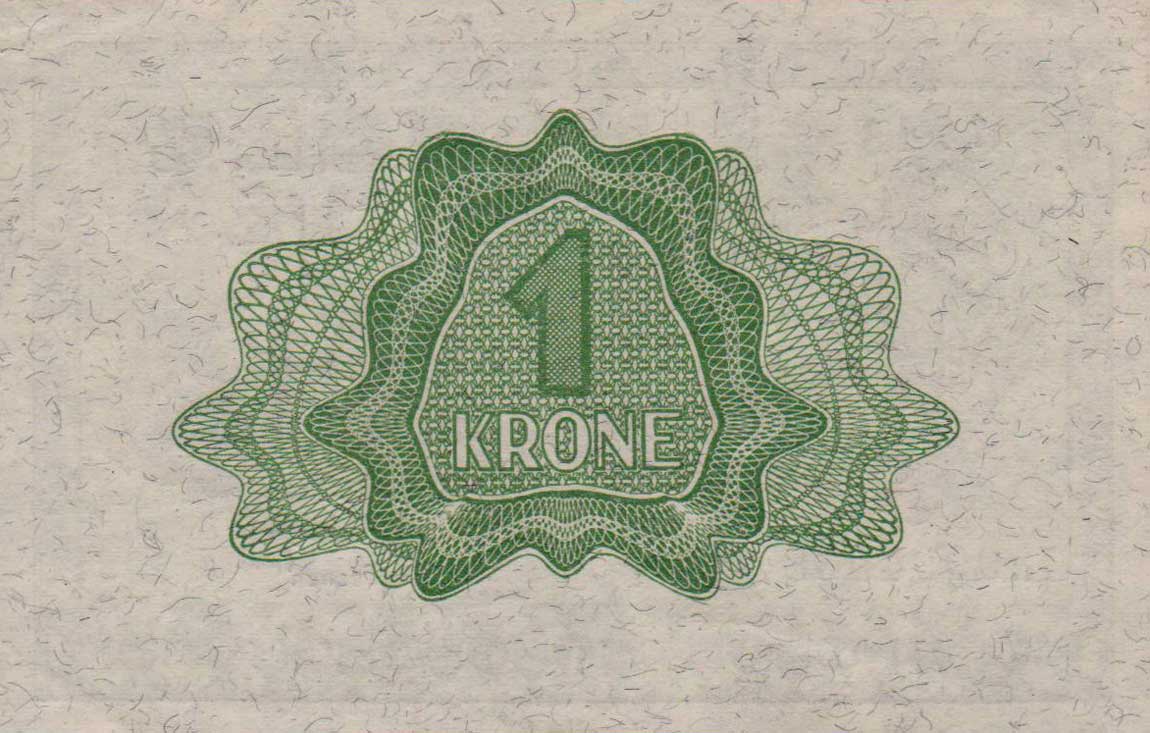Back of Norway p15b: 1 Krone from 1946