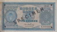 p25s from Norway: 5 Kroner from 1945