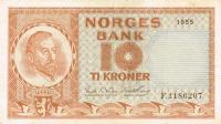 p31b1 from Norway: 10 Kroner from 1954