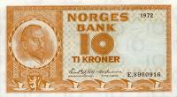 p31f from Norway: 10 Kroner from 1971