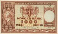 p35e from Norway: 1000 Kroner from 1971