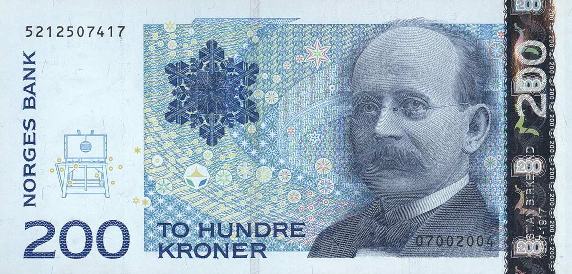 Front of Norway p50c: 200 Krone from 2004