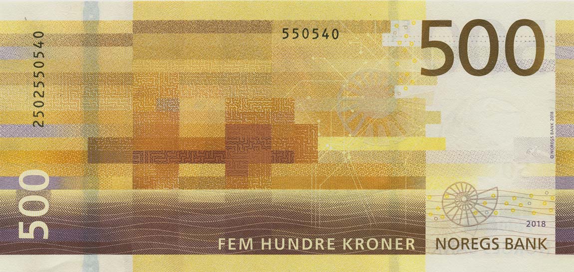 Back of Norway p56: 500 Krone from 2018