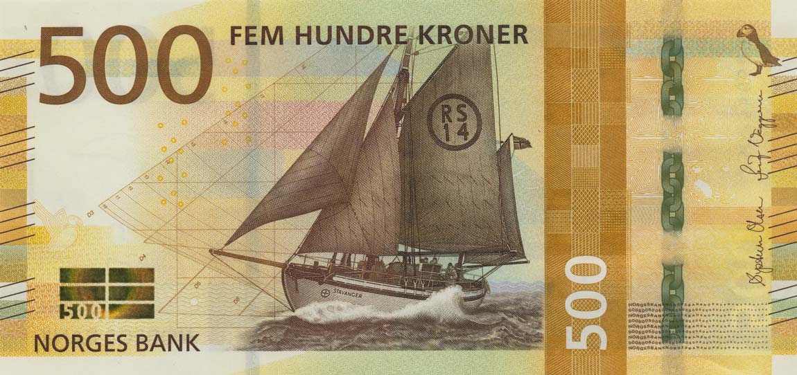 Front of Norway p56: 500 Krone from 2018