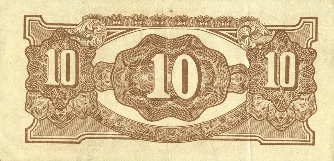 Back of Oceania p3a: 10 Shillings from 1942