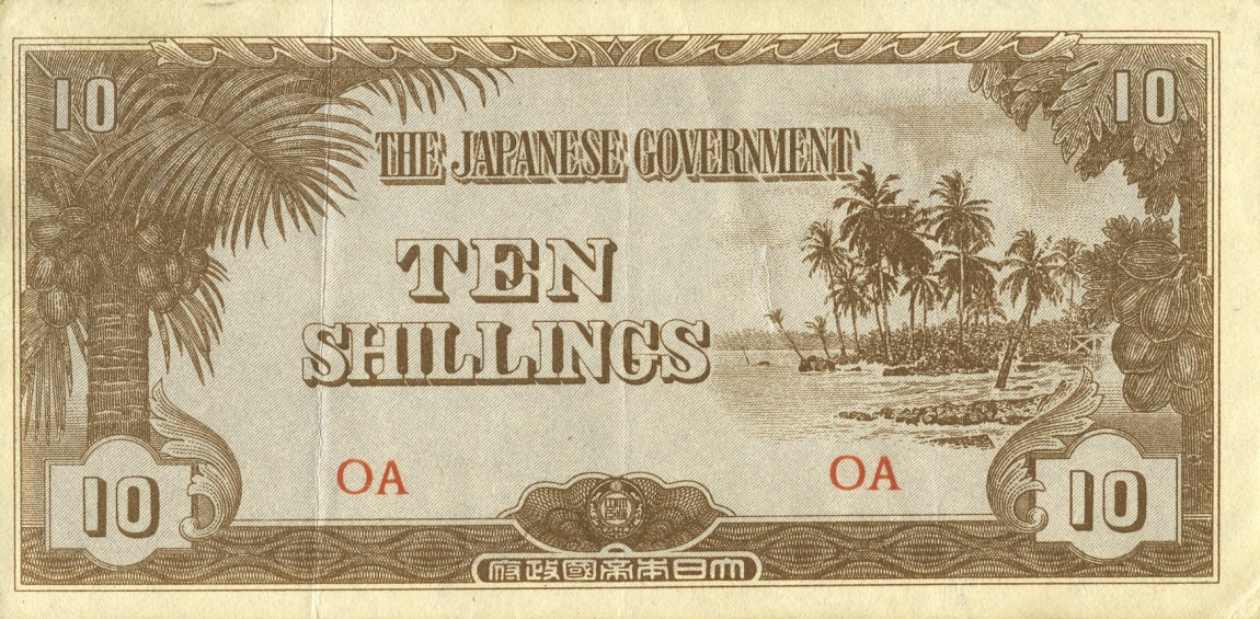 Front of Oceania p3a: 10 Shillings from 1942