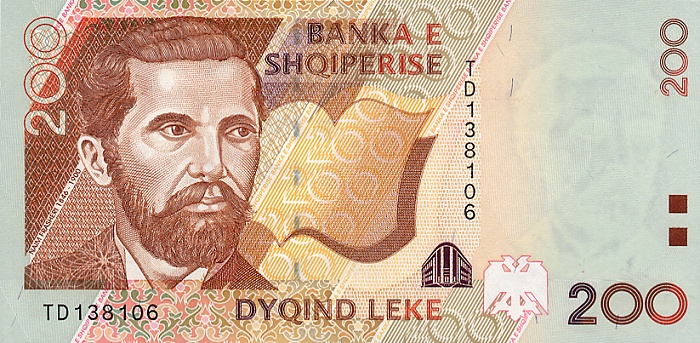 Front of Albania p67a: 200 Leke from 2001