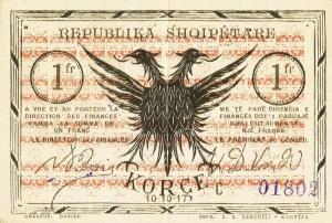 pS146a from Albania: 1  Franc from 1917