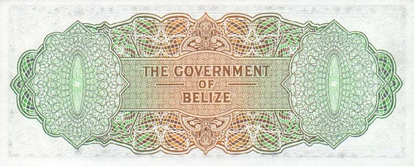 Back of Belize p36b: 10 Dollars from 1975