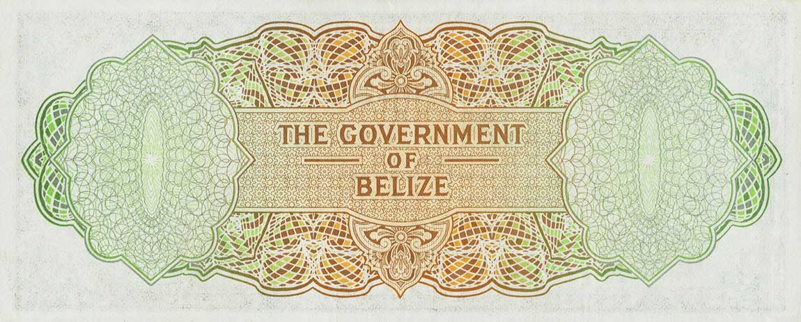 Back of Belize p36c: 10 Dollars from 1976