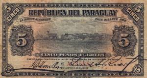 p143a from Paraguay: 5 Pesos from 1920