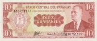 p196b from Paraguay: 10 Guarani from 1952