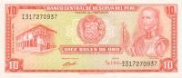 p100c from Peru: 10 Soles de Oro from 1972