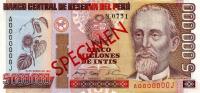 p150s from Peru: 5000000 Intis from 1991