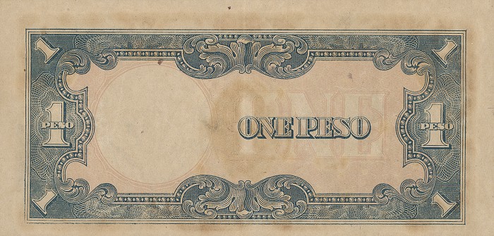 Back of Philippines p109a: 1 Peso from 1943