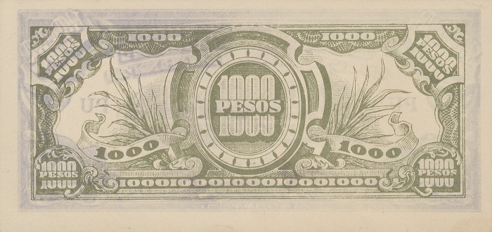 Back of Philippines p115d: 1000 Pesos from 1945