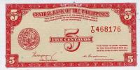 p126a from Philippines: 5 Centavos from 1949
