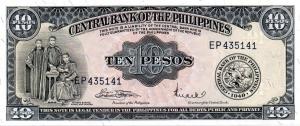 p136f from Philippines: 10 Pesos from 1949