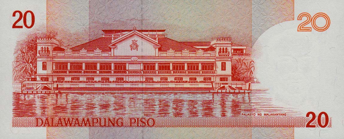 Back of Philippines p182a: 20 Piso from 1997