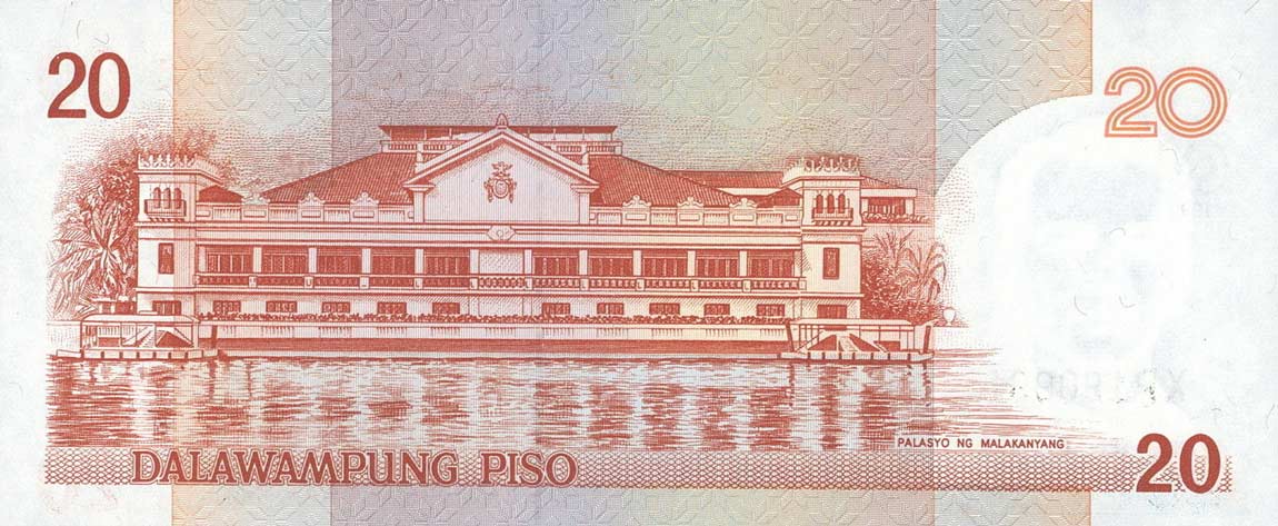 Back of Philippines p182c: 20 Piso from 1998