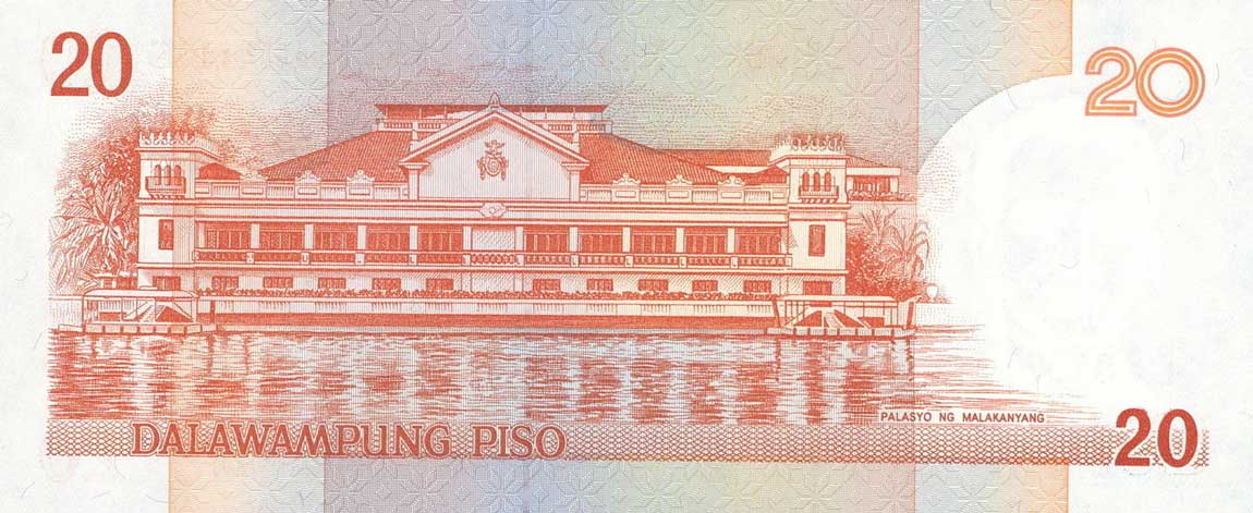 Back of Philippines p182f: 20 Piso from 1999
